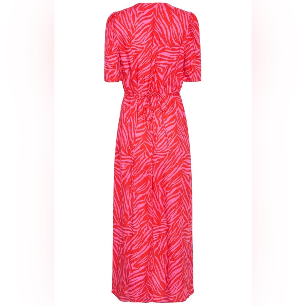 NWT LTS |‎ Long Tall Sally Bright Pink Zebra Print Midi Tea Dress Size 8 Tall - Picture 4 of 16